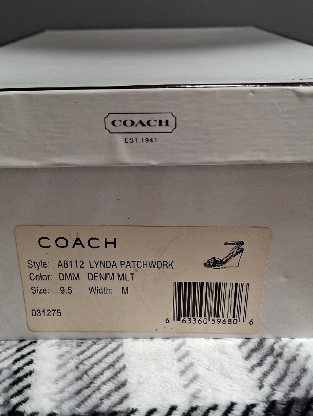 Vintage Coach Denim Patch Espadrille Wedges - Brown/Blue - Picture 3 of 17